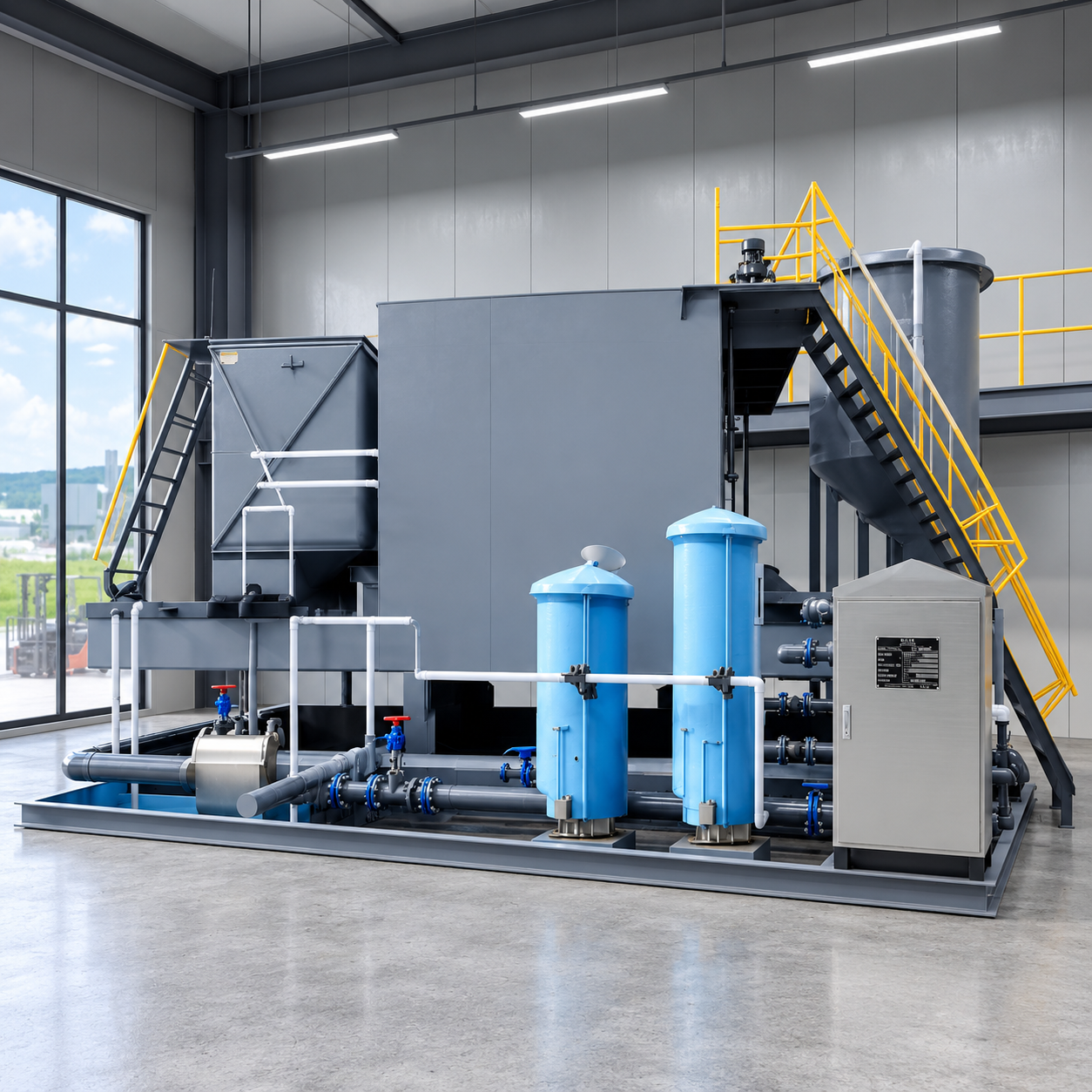 Industrial system built by Effluent Treatment Plant Manufacturers in Pune, Bluematrix Water