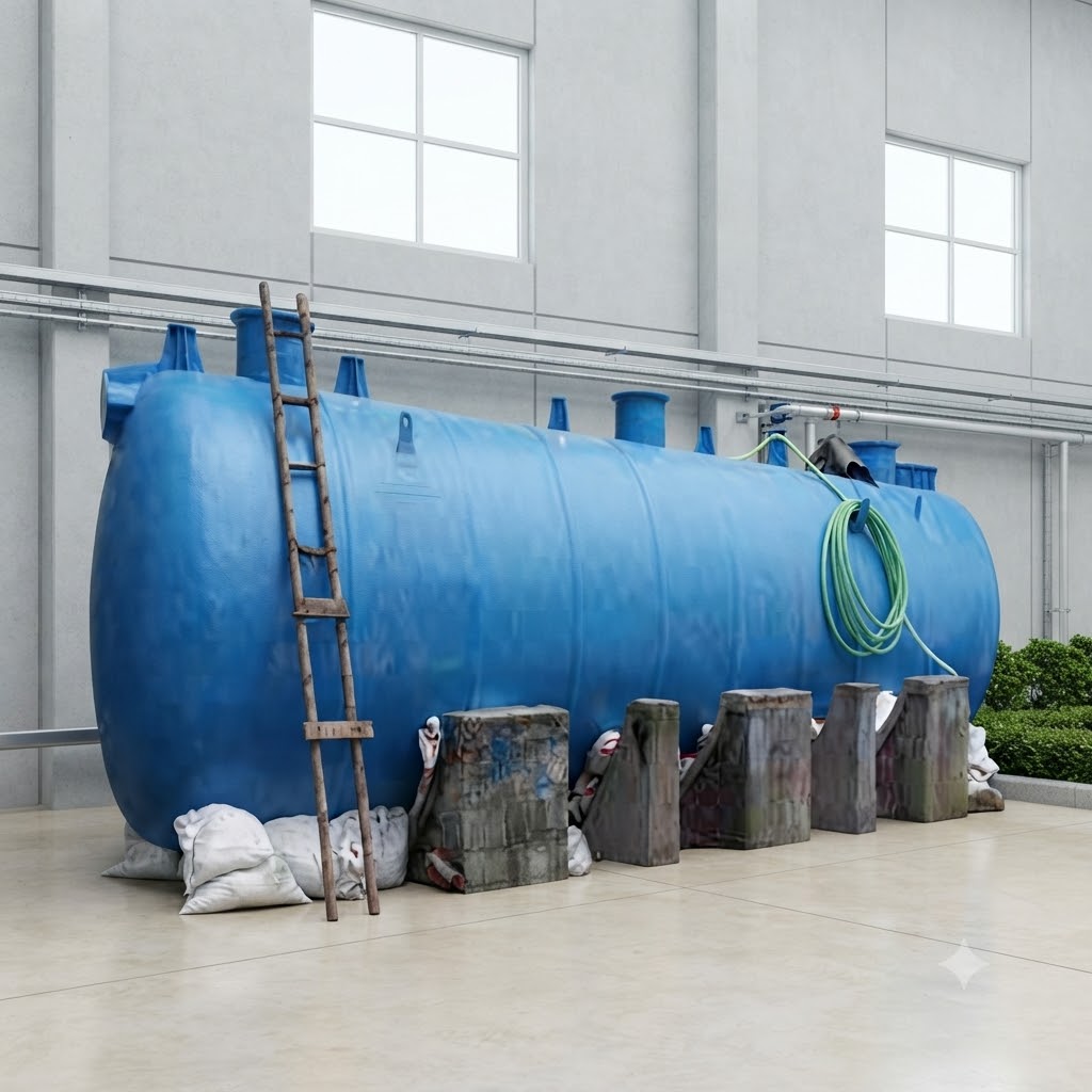 Compact system designed by FRP Based Modular STP Manufacturers in Pune, Bluematrix Water