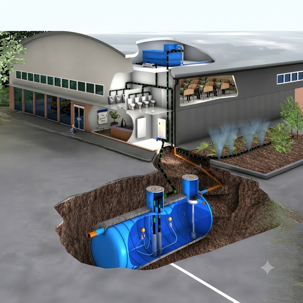 Sustainable system setup by Rain Water Harvesting Plant Manufacturers in Pune, Bluematrix Water